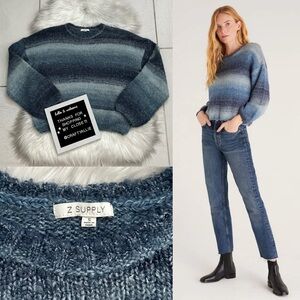 Z Supply ‘Piper’ Blue Ombre Crewneck Sweater | Women’s Small